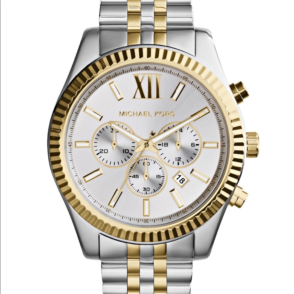 Michael Kors Oversized Lexington Two-Toned Watch